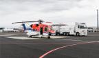 S-92直升机具有一流的安全性和可靠性，可以使用经批准的可持续航空燃料。图片由挪威直升机服务公司提供
